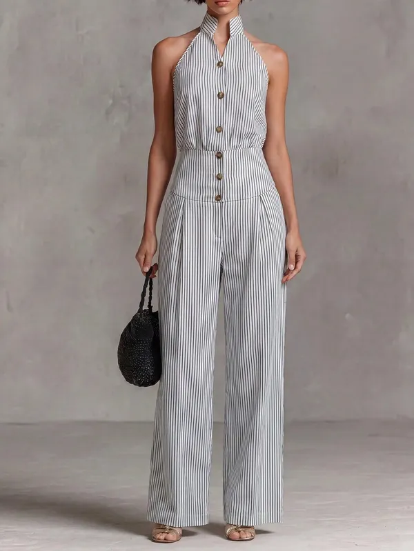 White_Cotton_Striped_Halter_Neck_Jumpsuit_For_Women