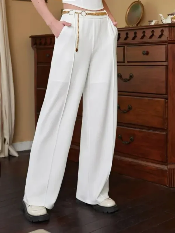 White_Scuba_Crepe_High_Waist_Wide_Leg_Trousers_For_Women