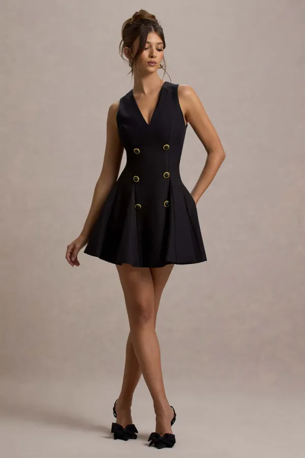 Black_Lycra_Sleeveless_Fit_And_Flare_Mini_Dress_For_Women