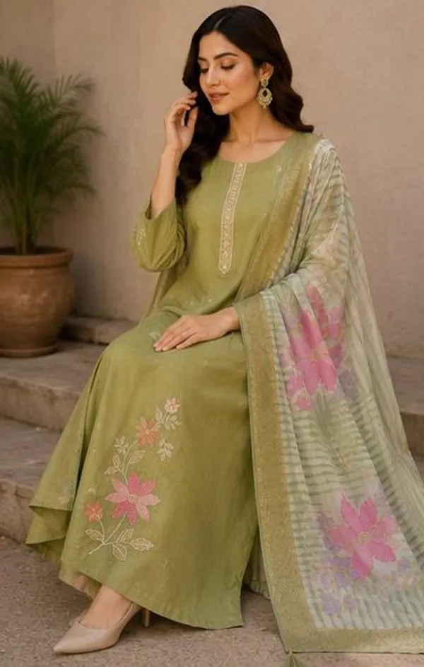 Pista_Green_Top-Bottom_Roman__Dupatta_Muslin_Print_Straight_Floral_Embroidered_Salwar_Suit_For_Women
