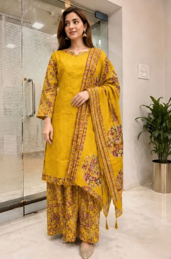 Yellow_Vertican__Straight_Katha_Work_Duptta_Print_Kurta_Set_For_Women