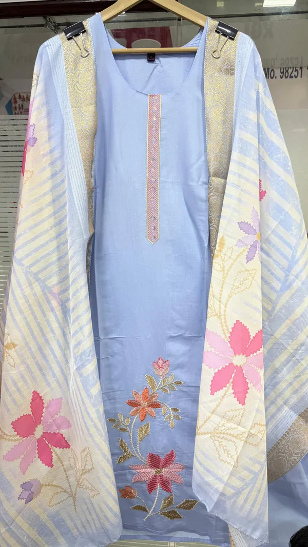 Sky_Blue_Top-Bottam_Roman_Duptta_Muslin_Inner_Cotton_Straight_Embroidered_Kurta_Set_For_Women