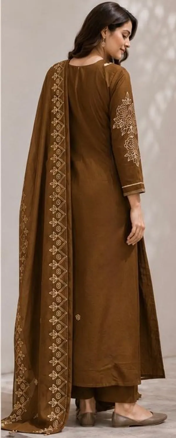 Brown_Top-Duptta_Mal_Chanderi_inner_Cottan_Anarkali_Pitta_Work_Suit_Set_For_Women