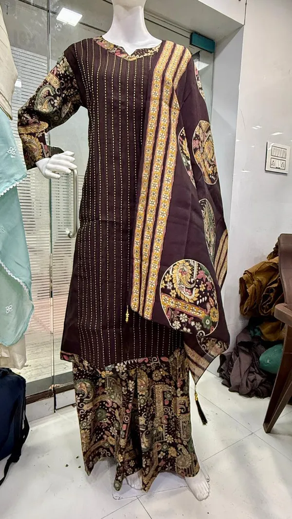 Brown_Vertican_Top-Bottam__Duptta_Print_Straight_Printed_Suit_Set_For_Women