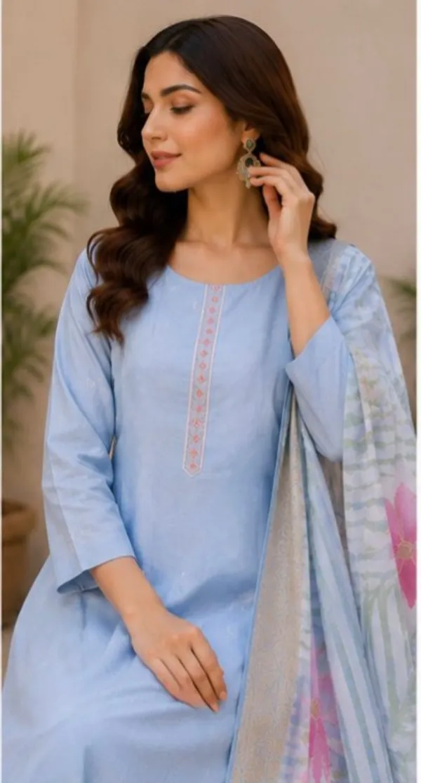 Sky_Blue_Top-Bottam_Roman_Duptta_Muslin_Inner_Cotton_Straight_Embroidered_Kurta_Set_For_Women