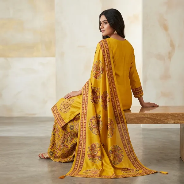 Yellow_Vertican__Straight_Katha_Work_Duptta_Print_Kurta_Set_For_Women