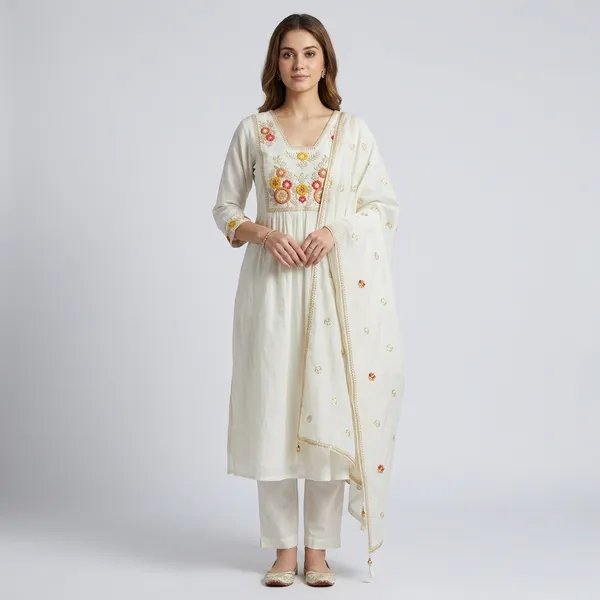 White_Top-Duptta_Mal_Chaneri_Bottam_Roman_Inner_Cottan_Straight_Floral_Embroidered_And_Hand_Work_Kurta_Set_For_Women