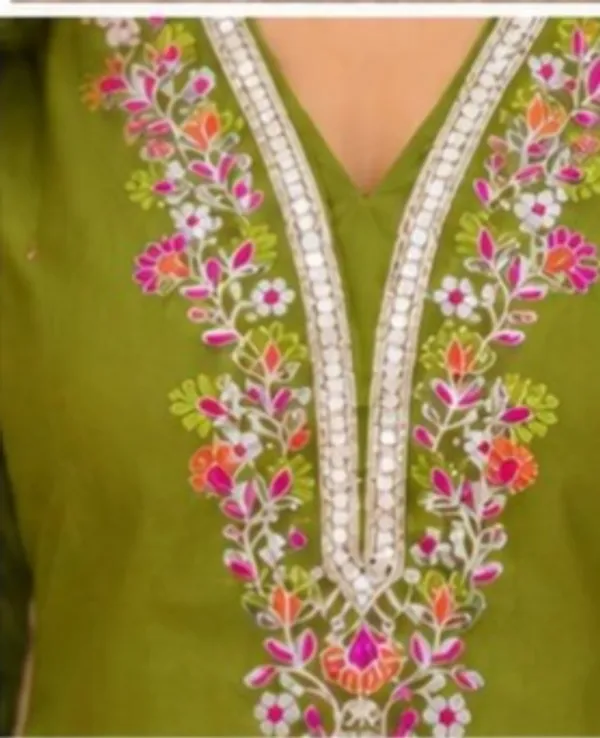 Mehndi_Green_Top-Bottam_Roman_Duptta_Jecard_Print_Inner_Cotton_Straight_Embroidered_And_Hand_Work_Salwar_Suit_For_Women