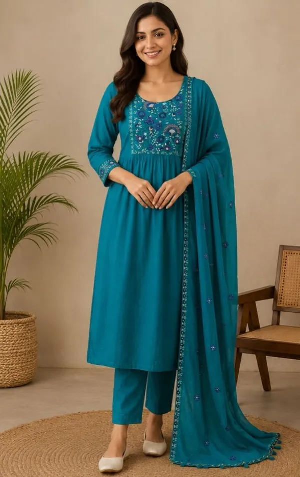 Turquoise_Top-Duptta__Mal_Chanderi_Bottam_Roman_Anarkali_Embroidered_Kurta_Set_For_Women