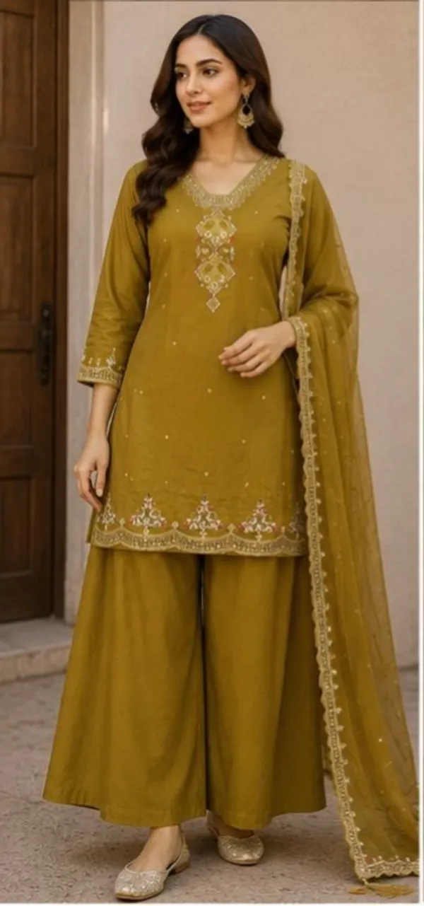 Mehndi_Green_Top-Bottom_Roman_Inner_Cotton_Embroidered_Kurta_Set_For_Women