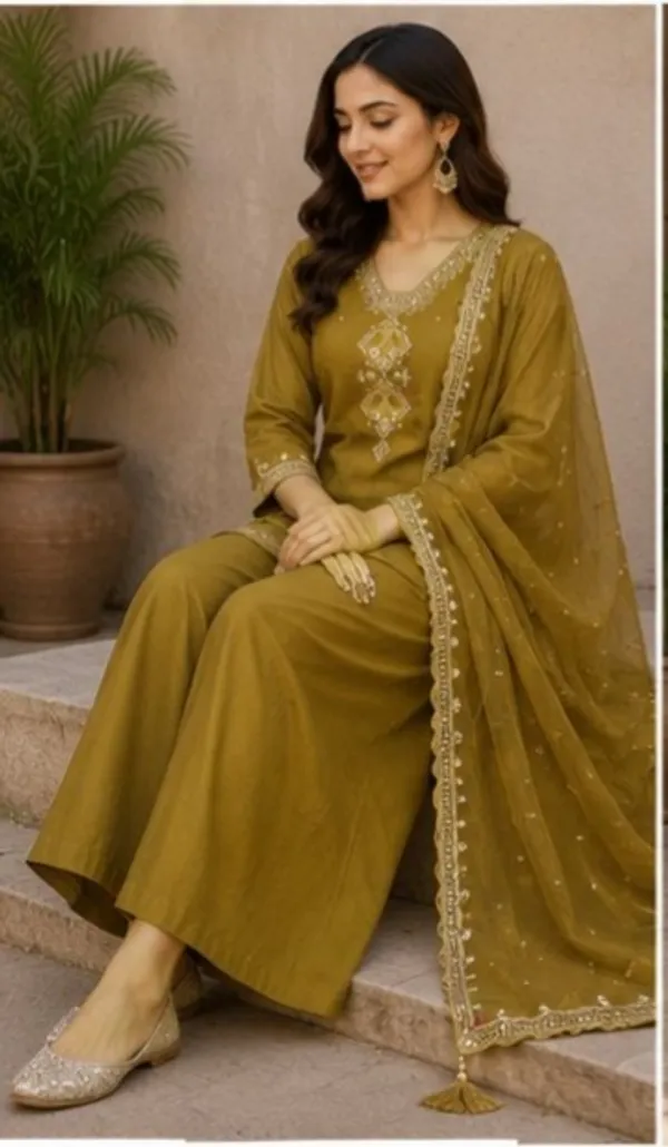Mehndi_Green_Top-Bottom_Roman_Inner_Cotton_Embroidered_Kurta_Set_For_Women