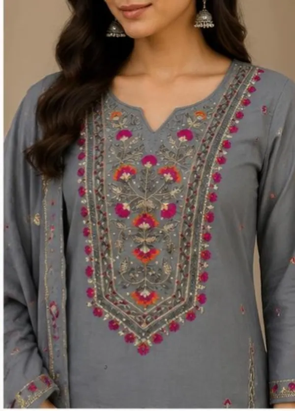 Grey_Mal_Cottan_Straight_Embroidered_And_Hand_Work_Kurta_Set_For_Women