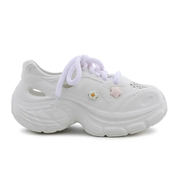 White_Ekam_Shoes_with_Charm_For_Women