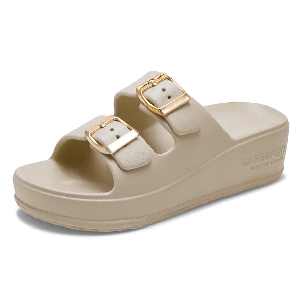 Beige_Luna_Platform_Buckle_Sliders_For_Women