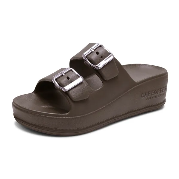 Brown_Luna_Platform_Buckle_Sliders_For_Women