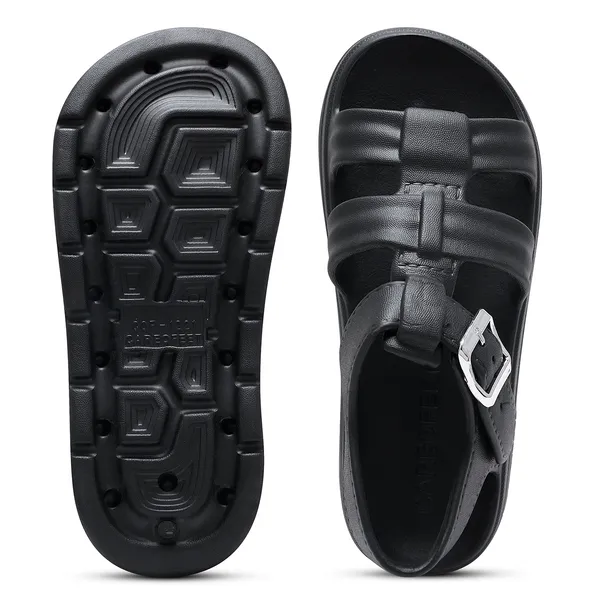 Black_Pebble_Buckle_Sandal_For_Women