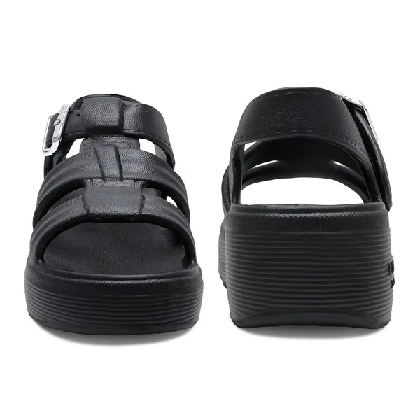 Black_Pebble_Buckle_Sandal_For_Women