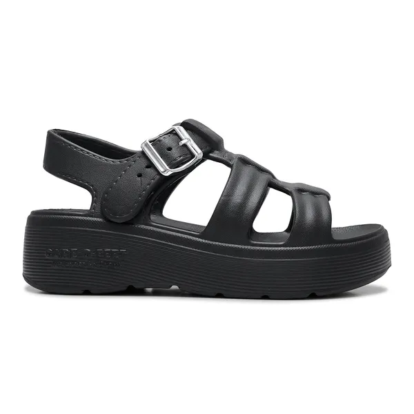 Black_Pebble_Buckle_Sandal_For_Women