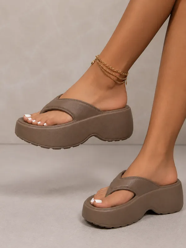 Brown_Daisy_Flip_Flop_V-Shaped_For_Women