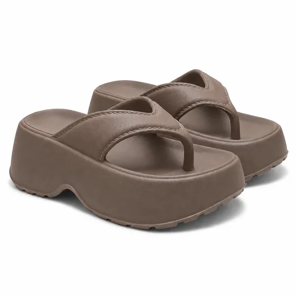 Brown_Daisy_Flip_Flop_V-Shaped_For_Women
