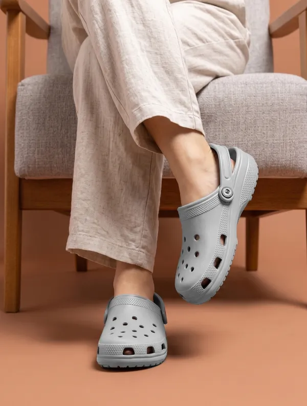 Light_Grey_Classic_Clog_For_Women