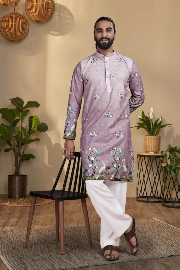 Purple_Rayon_Straight_Floral_Embroidered_Kurta_Pajama_Set_For_Men