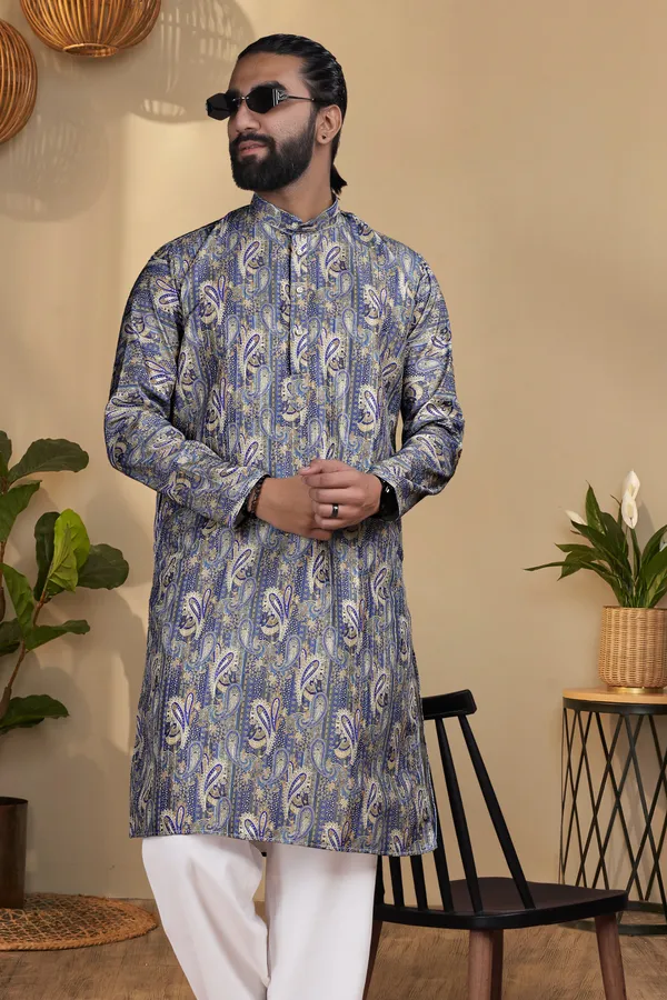 Multicolor_Rayon_Straight_Paisley_Print_Kurta_For_Men