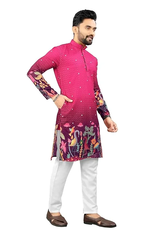Pink_Rayon_Straight_Printed_Kurta_Pajama_Set_For_Men