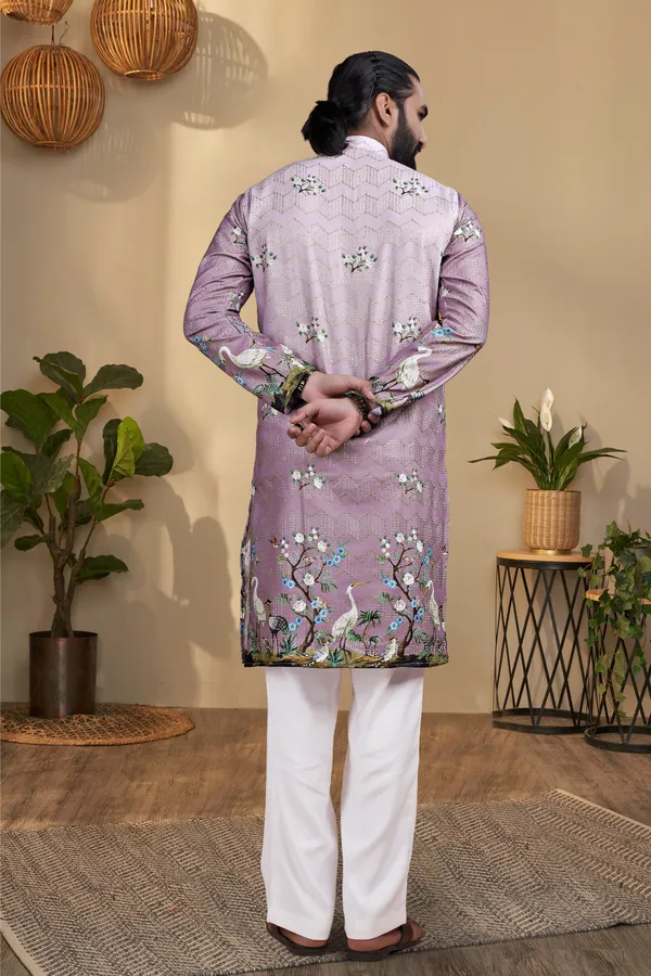 Purple_Rayon_Straight_Floral_Embroidered_Kurta_Pajama_Set_For_Men
