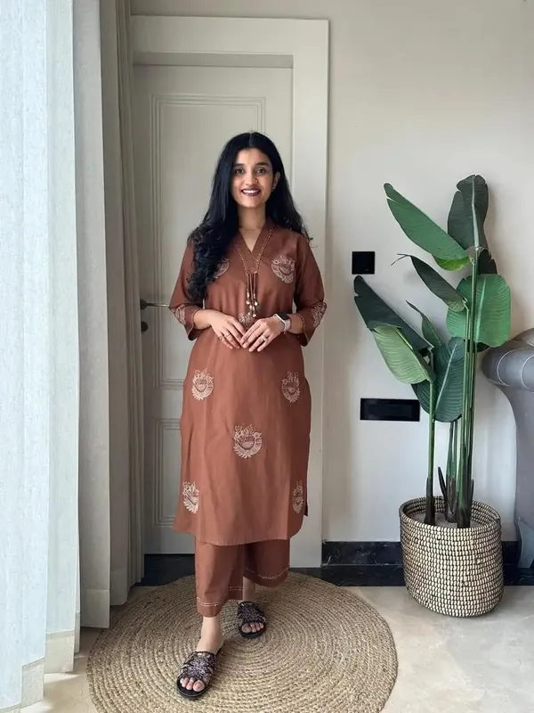 Libas_Jaipur_Coffee_Brown_Printed_Kurta_Palazzo_Set_for_Women