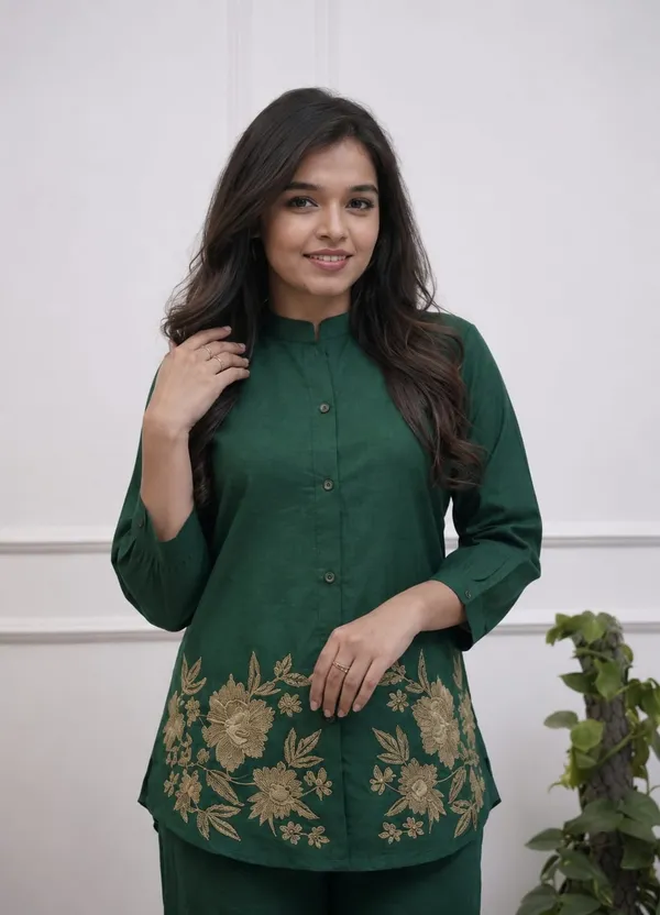 Libas_jaipur_Emerald_Green_Embroidered_Co-Ord_Set_for_Women