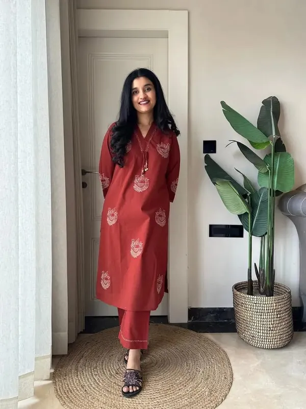 Libas_jaipur_Rust_Red_Printed_Kurta_Palazzo_Set_for_Women