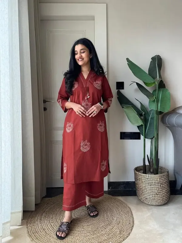 Libas_jaipur_Rust_Red_Printed_Kurta_Palazzo_Set_for_Women