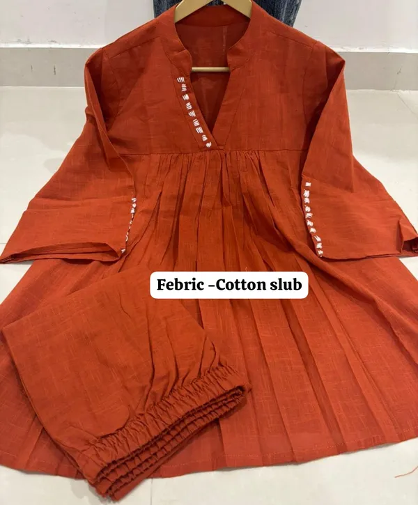Rust_Cotton_Slub_Co-ord_Set_for_Everyday_Comfort