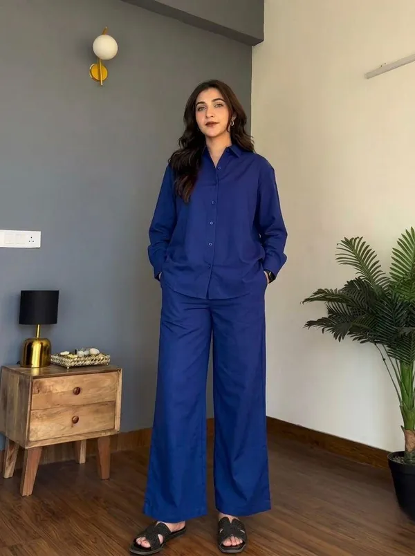 Veloura_Ease_Blue_Cotton_Co-Ord_Set