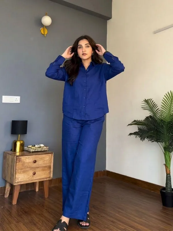 Veloura_Ease_Blue_Cotton_Co-Ord_Set