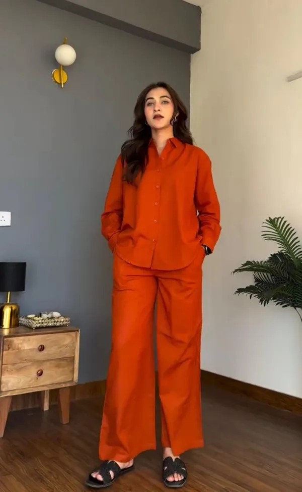 Veloura_Ease_Orange_Cotton_Co-Ord_Set