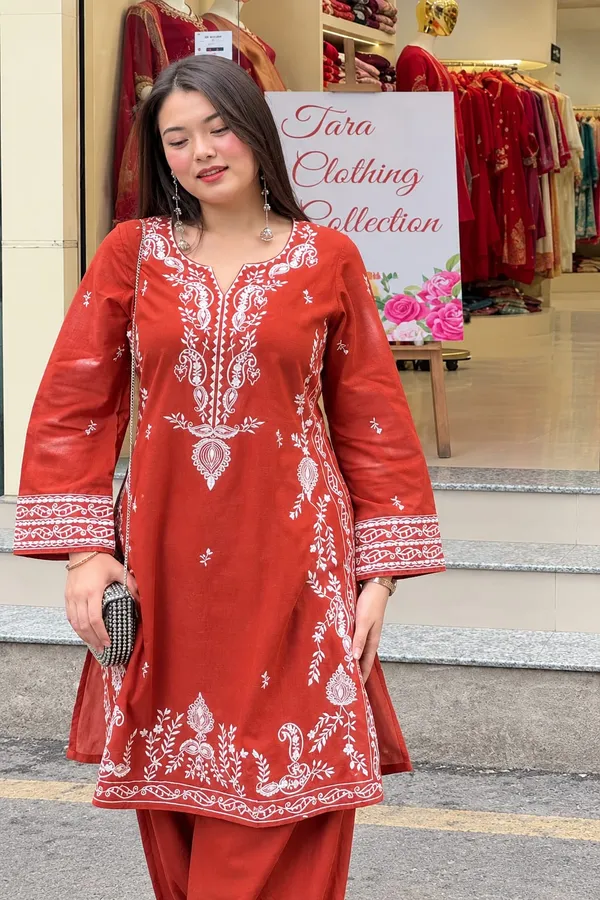 Rust_Embroidered_Kurta_Pant_Set_for_Women_–_Traditional_Ethnic_Wear