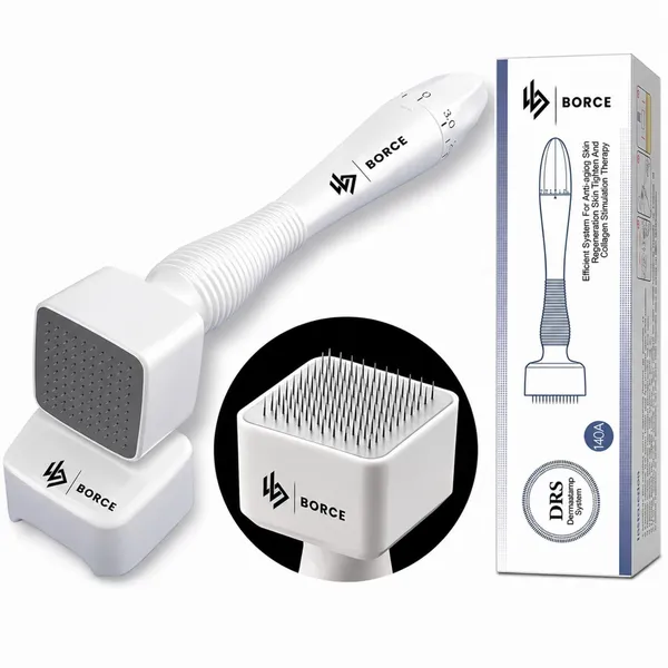 Dermastamp_0.5mm_For_Hair_Beard_Growth_140_Titanium_Microneedles_Derma_Stamp_For_Skin_Scalp_Beard_Anti_Aging_Acne_Scar_Reduction_Collagen_Boost_Tool_For_Men_Women
