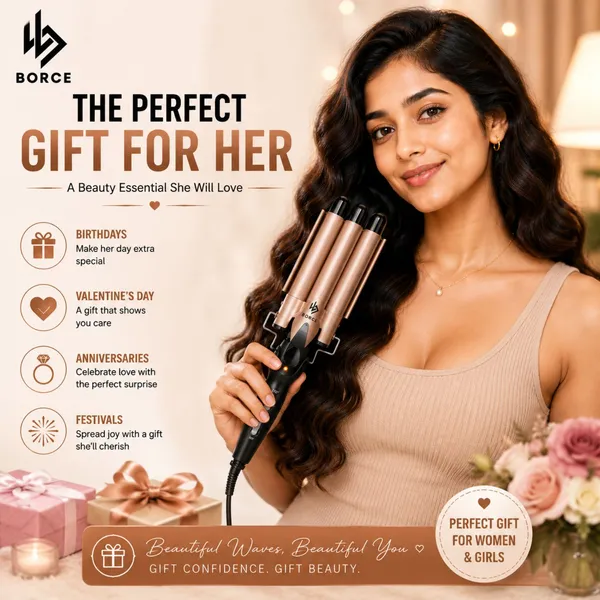Borce_Triple_Barrel_Hair_Waver_Curling_Iron_for_Women,_3_Barrel_Hair_Crimper,_Instant_Beach_Waves_Curler,_Ceramic_Coated_Hair_Styler_with_Fast_Heating,_Adjustable_Temperature,_Anti-Scald_Design_for_Long_&_Short_Hair.