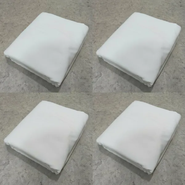 White_Micro_Crepe_Unstitched_Fabrics_Women_-_Pack_of_4