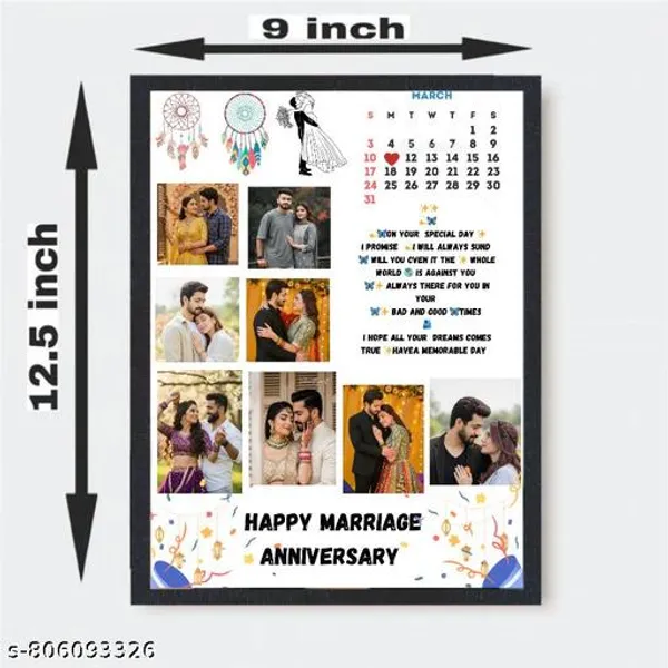 Multicolor_Wood_Anniversary_Designer_Wall_Hanging_Photo_Frame