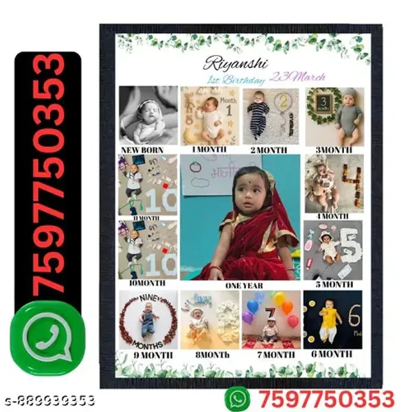 Multicolor_Wood_Baby_First_Birthday_13_Photo_Collage_Wall_Hanging_Photo_Frame