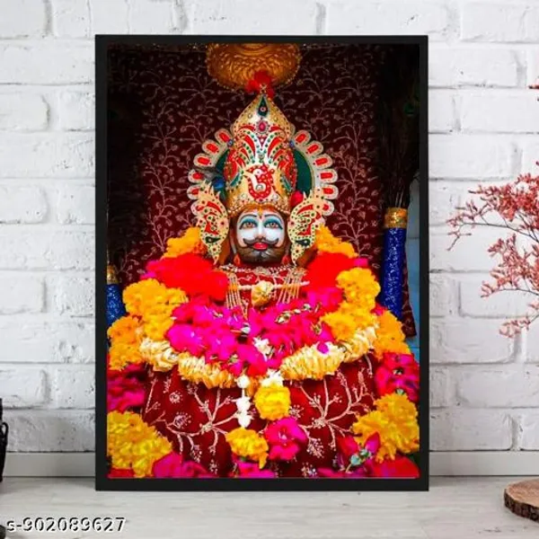 Multicolor_Wood_Khatu_Shyam_Ji_Devotional_Wall_Hanging_Photo_Frame