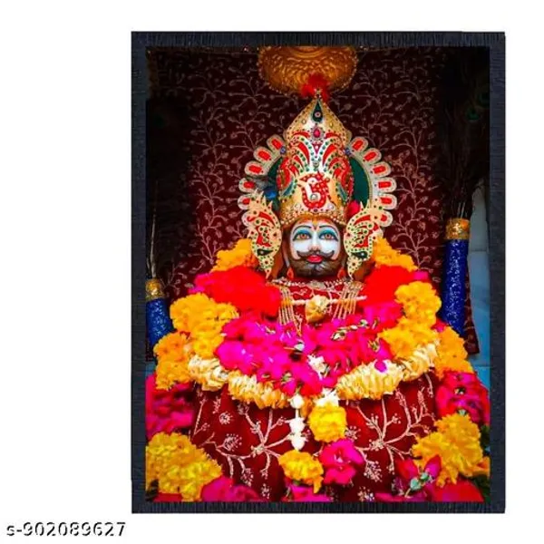 Multicolor_Wood_Khatu_Shyam_Ji_Devotional_Wall_Hanging_Photo_Frame