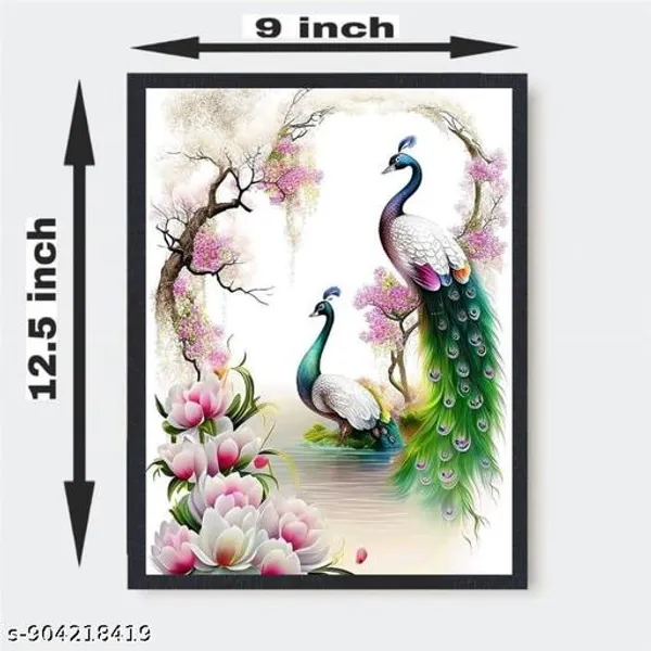 Multicolor_Wood_Modern_3D_Peacock_Tree_Paper_Cut_Wall_Hanging_Photo_Frame
