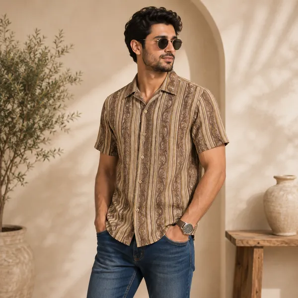 Brown_Cotton_Striped_Regular_Fit_Shirt_For_Men