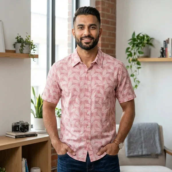 Pink_Cotton_Regular_Fit_Feather_Print_Shirt_For_Men