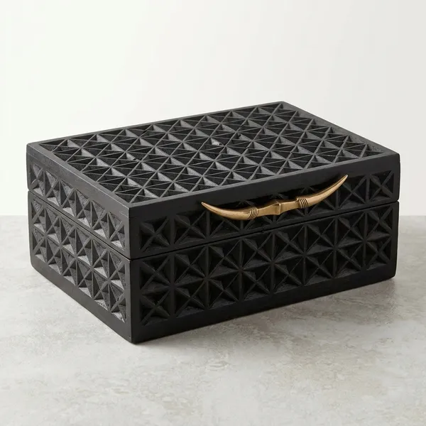 Mango_Wood_Brass_Longhorn_Utility_Box_Black_Large
