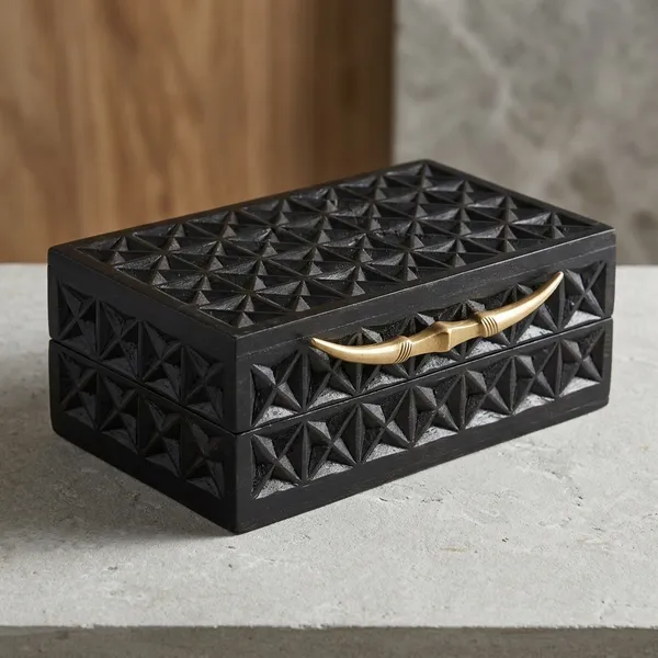 Mango_Wood_Brass_Longhorn_Utility_Box_Black_Small
